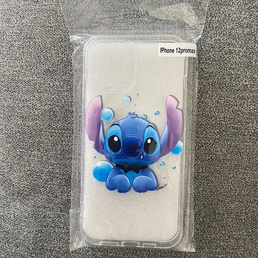 iPhone 12 ProMax phone case Clear with Disney’s Stitch design NWT - Picture 1 of 3